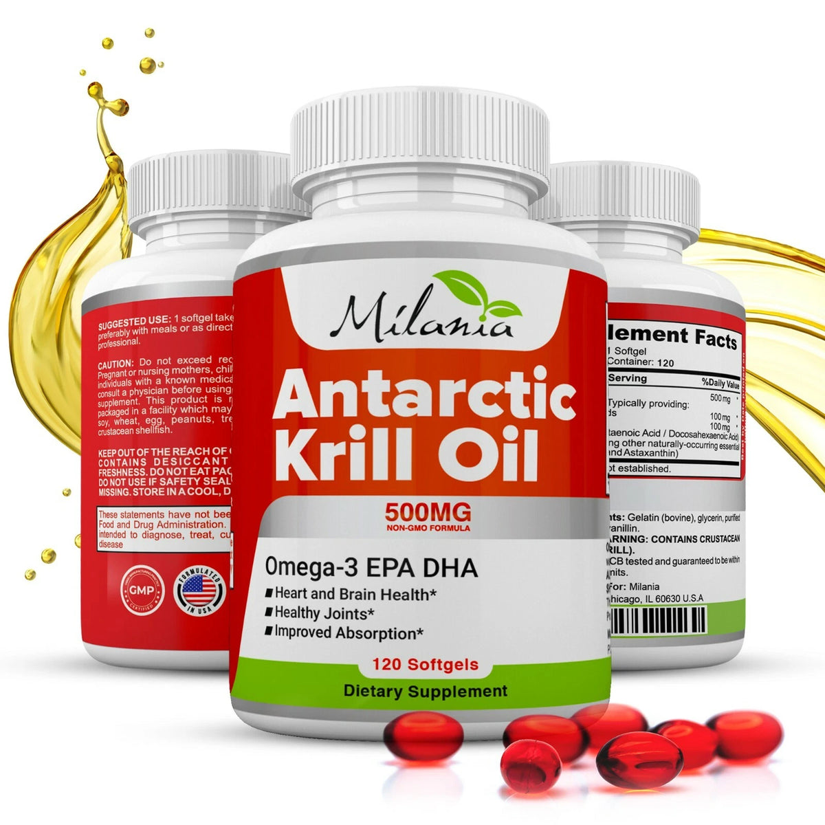 Huile de Krill de l'Antarctique en Capsules